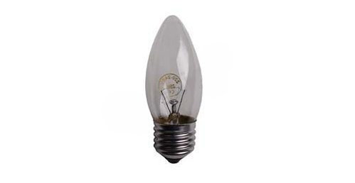 Kaarslamp 40W E27 230V versterkte constructie helder