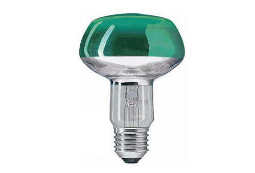 Leuci reflectorlamp 80mm 60W E27 230V 25° groen