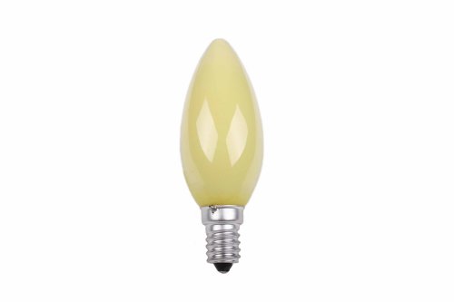 Kaarslamp 25W E14 230V geel
