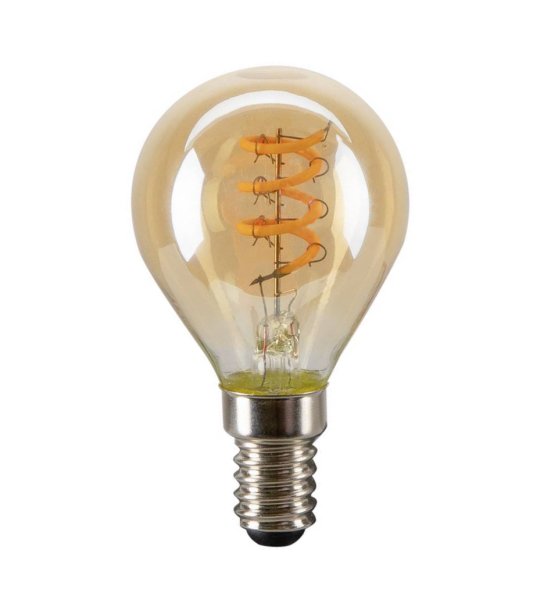 SLV 1008649 Lichtbron G45 E14 goud curly filament 1800K