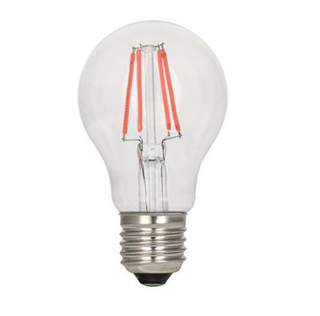 Bailey BaiColour filament LED normaallamp 4W E27 A60 met helder glas rood niet dimbaar