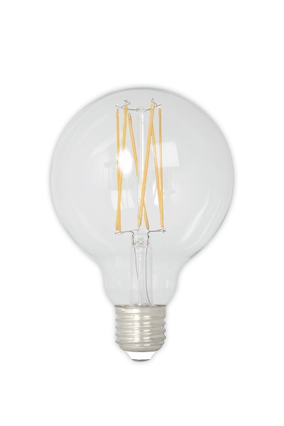 Calex filament LED globelamp 95mm 4,5W E27 240V 2300K kleur 823 helder dimbaar