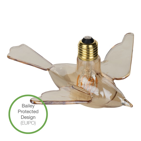 Bailey Bird filament LEDlamp 4W E27 230V 919 1900K goud tint dimbaar