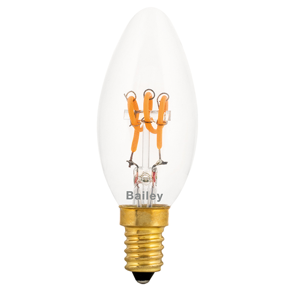 Bailey Estelle flexLED filament LED kaarslamp spiraled 2,7W E14 230V 2200K kleur 922 C35 2200K helder dimbaar
