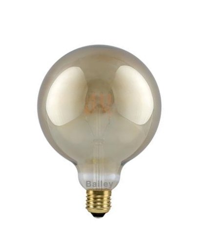 Bailey Leslie flexLED filament LED globelamp 125mm spiraled 4W E27 230V 2200K  kleur 922 metaal dimbaar