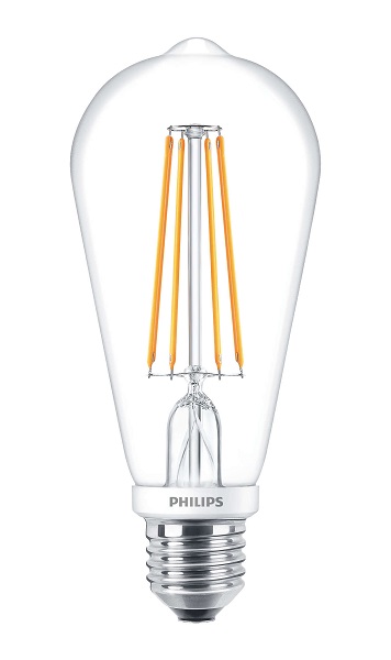 Philips Classic Edison Rustika ST64 filament LEDlamp 4W=40W E27 220V-240V 2700K kleur 827 helder niet dimbaar