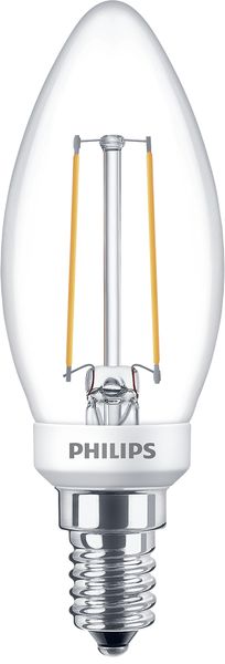 Philips Classic filament LED kaarslamp 2,7W-25W E14 220V-240V 2700K kleur 827 B35 helder dimbaar