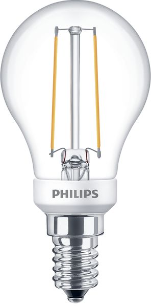 Philips Classic filament LED kogellamp 2,7W-25W E14 220V-240V 2700K kleur 827 P45 helder dimbaar