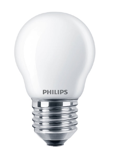 Philips Classic LED kogellamp 2,2W-25W E27 220V-240V 2700K kleur 827 P45 mat niet dimbaar