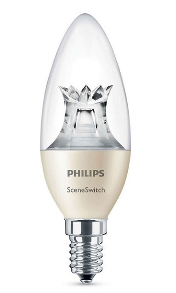 Philips LED kaarslamp SSW 5,5W-40W E14 220V-240V 2700K kleur 827 B38 helder