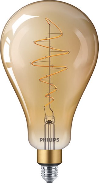 Philips Giant A160 filament LED normaallamp 6,5W=40W E27 220-240V 2000K kleur 820 goud dimbaar