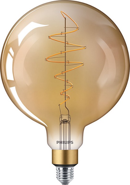 Philips Classic filament LED Giant globelamp 200mm 6,5W=40W E27 220-240V 1800K kleur 818 goud dimbaar