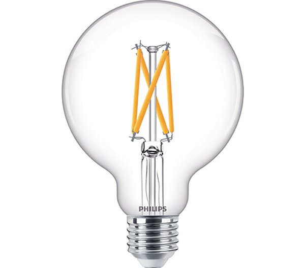 Philips Classic filament LED globelamp DT 93mm 7W=60W E27 220V-240V 2700K-2200K kleur 927-922 helder dimbaar