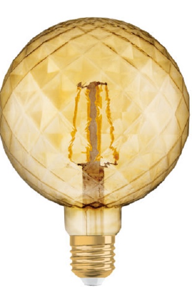 Osram Vintage filament Pinecone LEDlamp 1906 4,5W=40W E27 220-240V 2500K kleur 825 goud niet dimbaar