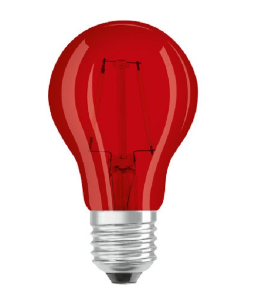 Osram Star Deco Classic A filament LED normaallamp 2,5W=15W E27 220V-240V 1000K kleur 510 rood niet dimbaar
