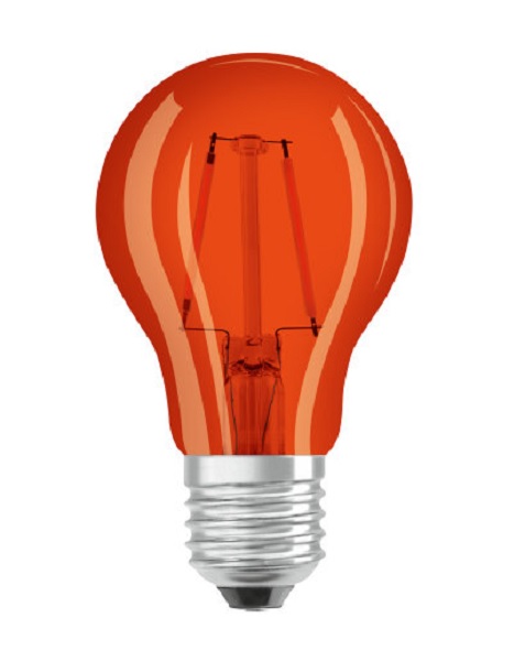 Osram Star Deco Classic A filament LED normaallamp 2,5W=15W E27 220V-240V 1500K kleur 515 oranje niet dimbaar