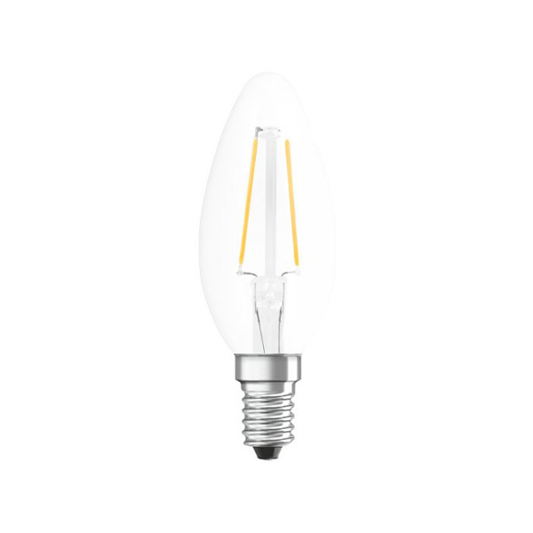 Osram Parathom Classic Retrofit filament LED kaarslamp 2,5W=25W E14 220V-240V 2700K kleur 827 B35 helder niet dimbaar