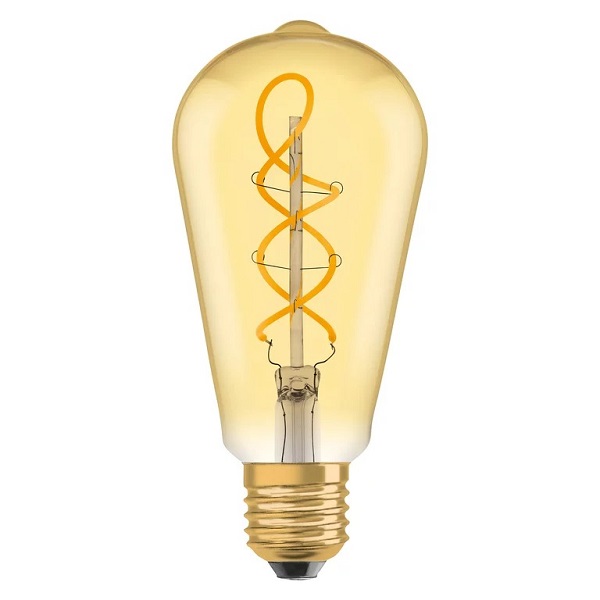 Osram Vintage flexLED filament Edison ST64 LEDlamp 1906 4W E27 230V 820 2000K goud niet dimbaar