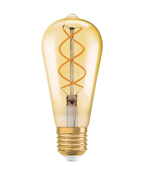 Osram Vintage 1906 Edison ST64 filament LEDlamp 4W=28W E27 220V-240V 820 2000K goud dimbaar