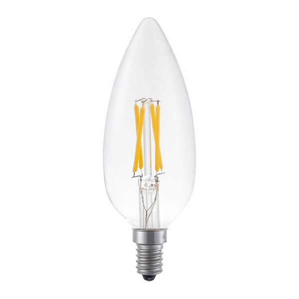 SPL filament LED kaarslamp 4W E14 230V 2200K kleur 922 helder dimbaar