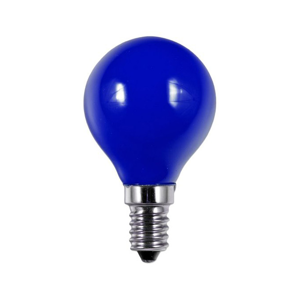 SPL filament LED kogellamp 1W E14 230V blauw niet dimbaar