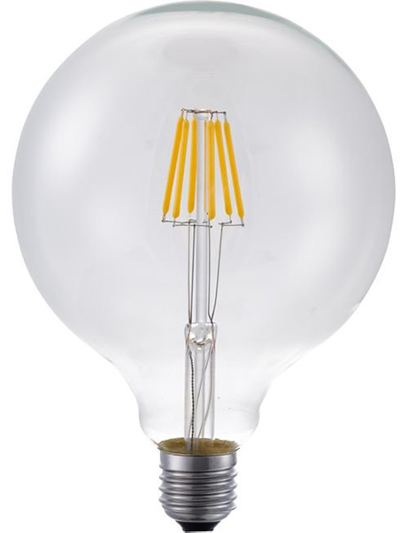 SPL filament LED globelamp 125mm 6,5W E27 230V 2500K kleur 925 helder dimbaar