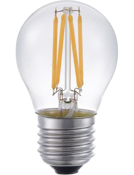 SPL filament LED kogellamp 4W E27 230V 2200K kleur 922 helder dimbaar