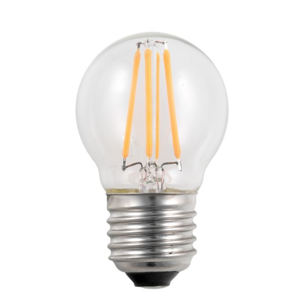 SPL filament LED kogellamp 4W E27 230V 2700K kleur 827 helder dimbaar