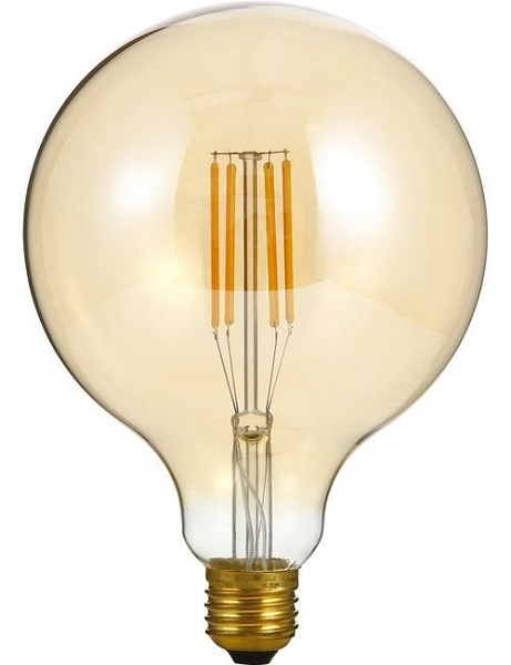 SPL filament LED globelamp 125mm 7W E27 230V 922 2200K goud dimbaar