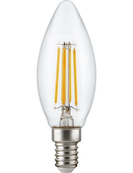 SPL filament LED kaarslamp 4,7W=40W E14 230V 927 2700K kleur helder dimbaar