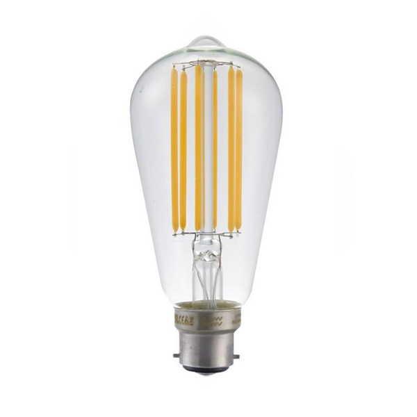 SPL Rustika ST58 filament LEDlamp 6,5W=45W B22d 230V 927 2700K helder dimbaar