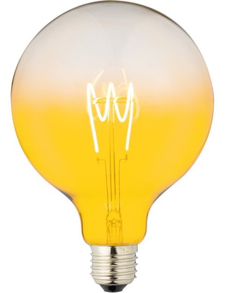 SPL flexLED filament LED globelamp 125mm 4W=20W E27 230V 2200K kleur 922 glas geel dimbaar