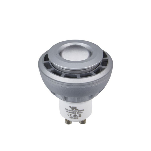 SPL LEDspot DimToWarm MR16 5,5W=25W GU10 230V 2800K-2000K kleur 828-820 30-80° zilver dimbaar
Dim to warm, kleurtemperatuur verschuift van warmwit (2800K) naar zeer warmwit (2000K) bij volledig dimmen