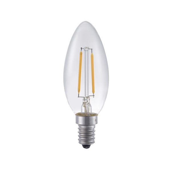 SPL filament LED kaarslamp 2W E14 230V 2200K kleur 922 helder dimbaar