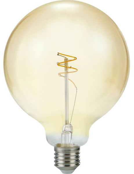 SPL Slim flexLED filament globelamp 125mm 4W E27 230V 922 2200K goud dimbaar