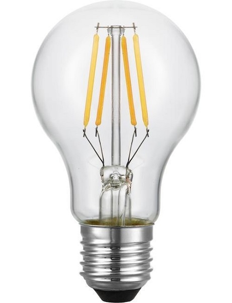 SPL filament LED normaallamp 4W=25W E27 230V 922 2200K helder dimbaar