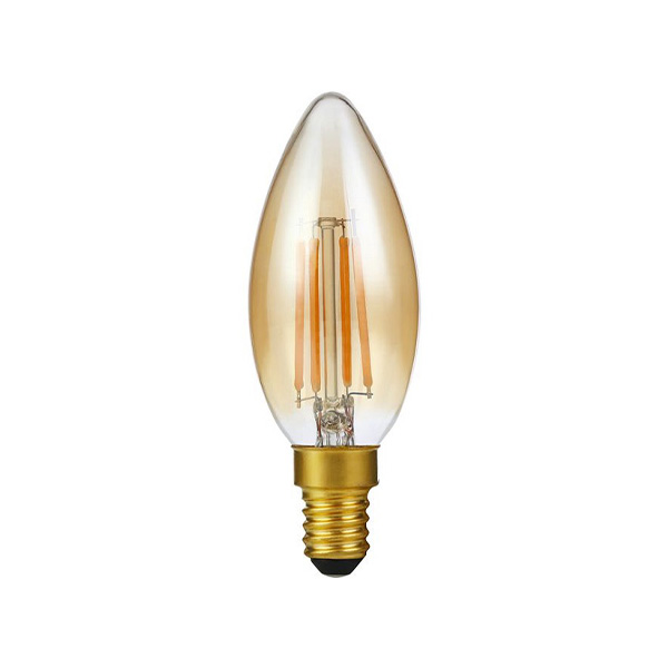 SPL filament LED kaarslamp 2,9W E14 230V 922 2200K goud dimbaar