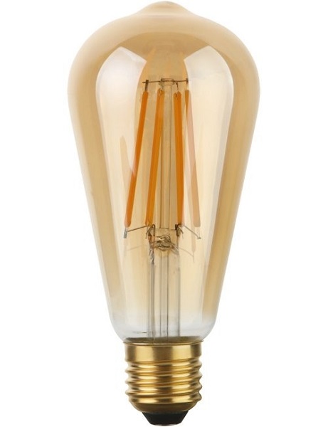 SPL Rustika ST64 filament LEDlamp 8W E27 230V 922 2200K goud dimbaar