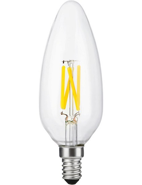 SPL filament LED kaarslamp groot 4W E14 230V 922 2200K helder dimbaar