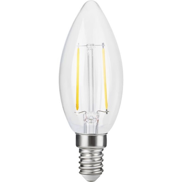 SPL filament LED kaarslamp 2,5W E14 220V-240V 925 2500K helder dimbaar