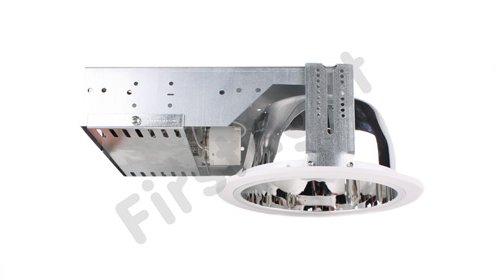 ECO 195 PL-C downlighter 2x18W HF Dimbaar 1-10V met plat 3 polig chassisdeel male