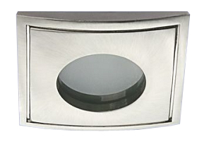 Focus inbouwspot vierkant vast MR16 50W alu geborsteld IP65