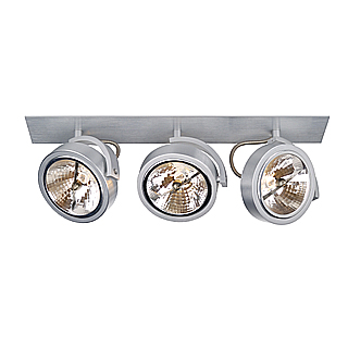 SLV Kalu Recessed 3 QR111 G53 3x50W plafond inbouwarmatuur max. plafonddikte 25mm alu geborsteld 113426 311646