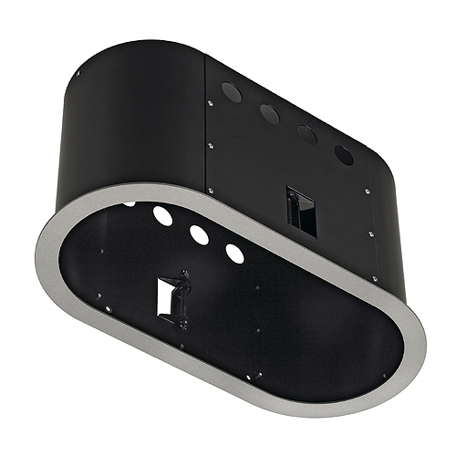 SLV Aixlight Pro II frame lege plafond inbouwbehuizing max. plafonddikte 8-35mm hoog rond zilvergrijs 115654 312553