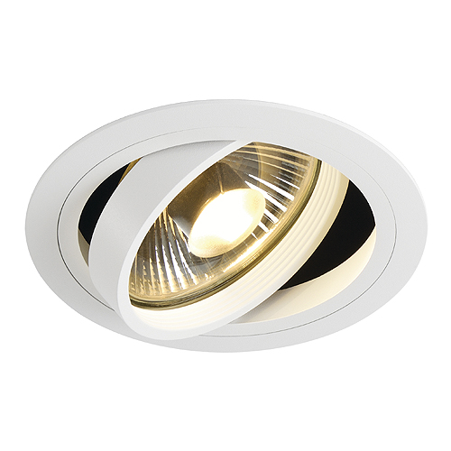 SLV 113540 New Tria ES111 75W GU10 plafond inbouwarmatuur rond wit mat