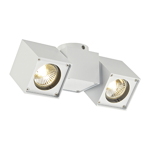 SLV 151531 Altra Dice Spot 2 GU10 ES50 2x50W plafond opbouwarmatuur wit