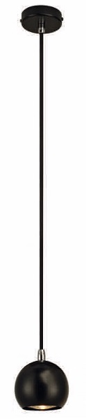 SLV 133490 Light Eye GU10 50mm 6W pendelarmatuur met stofkabel 1500mm zwart/chroom