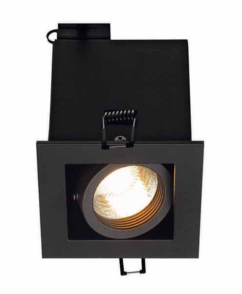 SLV 115510 Kadux 1 GU10 GU10 plafond inbouwarmatuur zwart mat