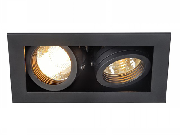 SLV 115520 Kadux 2 GU10 GU10 plafond inbouwarmatuur zwart mat