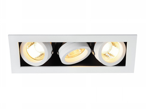 SLV 115531 Kadux 3 GU10 GU10 plafond inbouwarmatuur plafond inbouwarmatuur wit mat